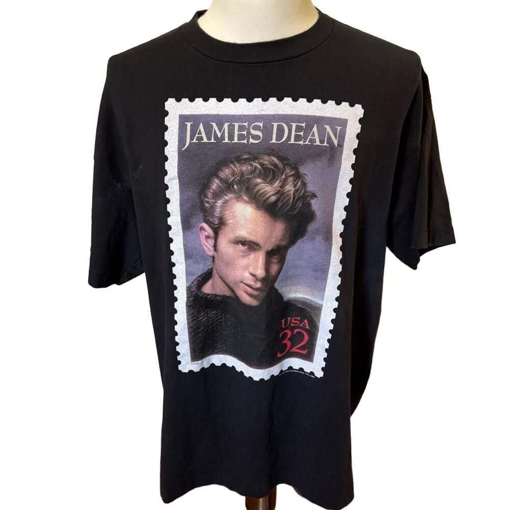 Vintage 1996 Warner Bros Studio Store James Dean USPS Stamp Graphic T-Shirt XXL